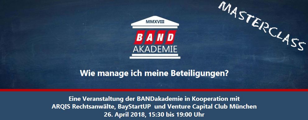 BANDakademie Masterclass: Wie manage ich meine Beteiligungen?