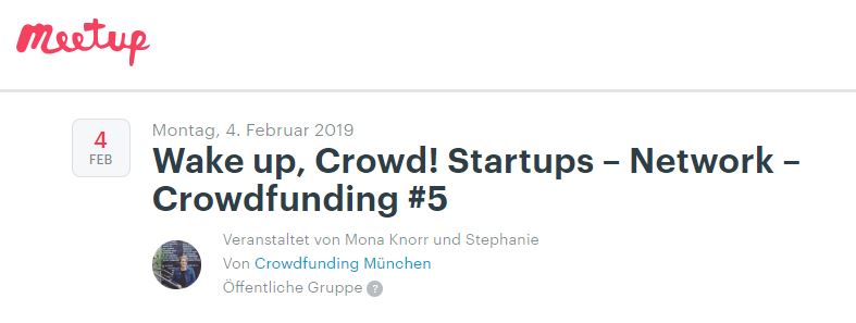 Wake up, Crowd! Startups – Network – Crowdfunding #5 mit dem Schwerpunktthema Crowdfunding Aftersales