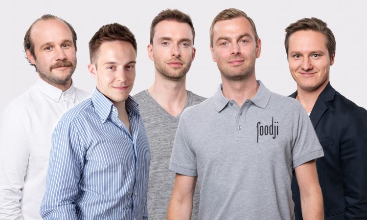 Das Foodji-Team: Nicolas Luig, Oliver Friedmann , Moritz Munte, Felix Munte und Daniel von Canal (v.l.)