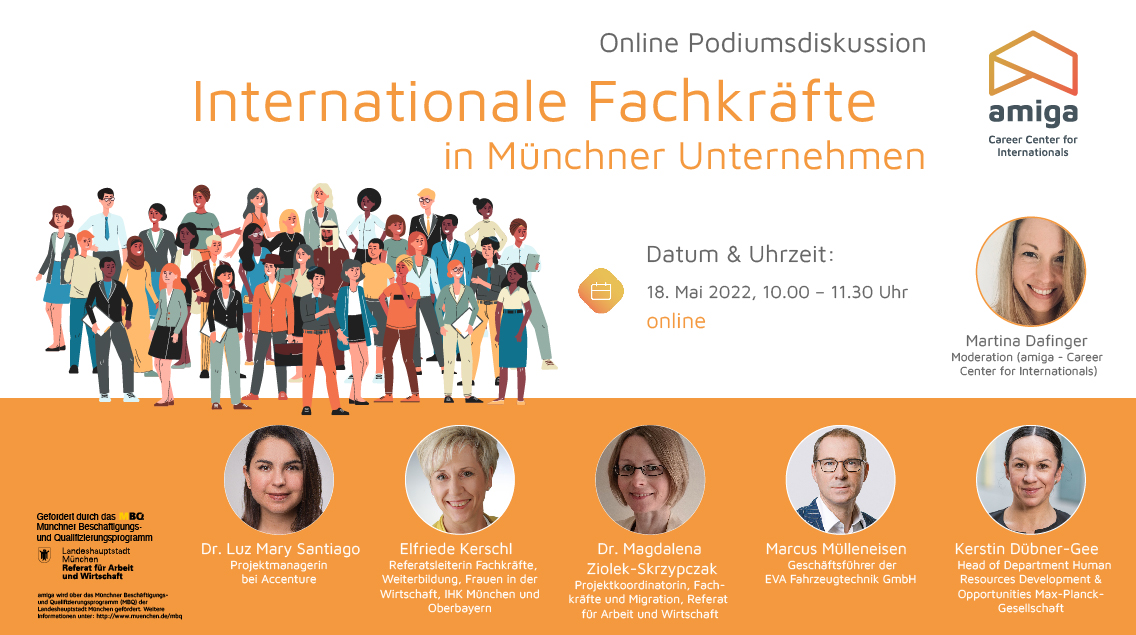 Podiumsdiskussion: Internationale Fachkräfte in Münchner Unternehmen – wo stehen wir heute, wo wollen wir hin?