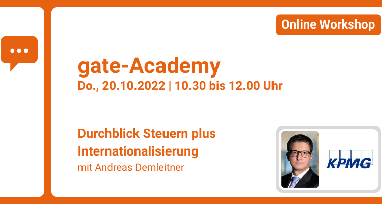 gate-Academy: Durchblick Steuern plus Internationalisierung