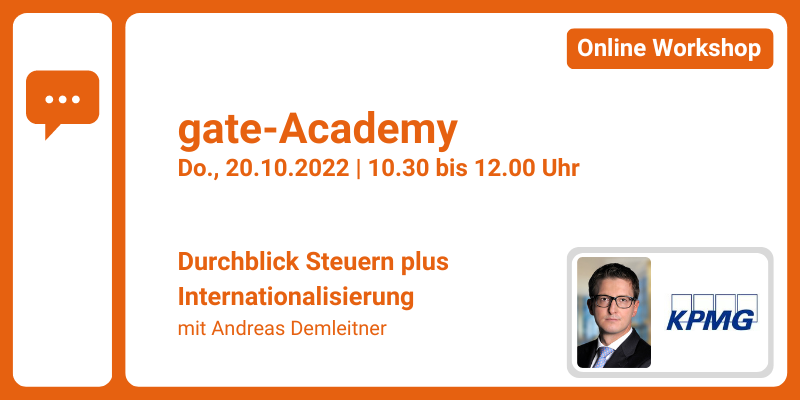 gate-Academy: Durchblick Steuern plus Internationalisierung