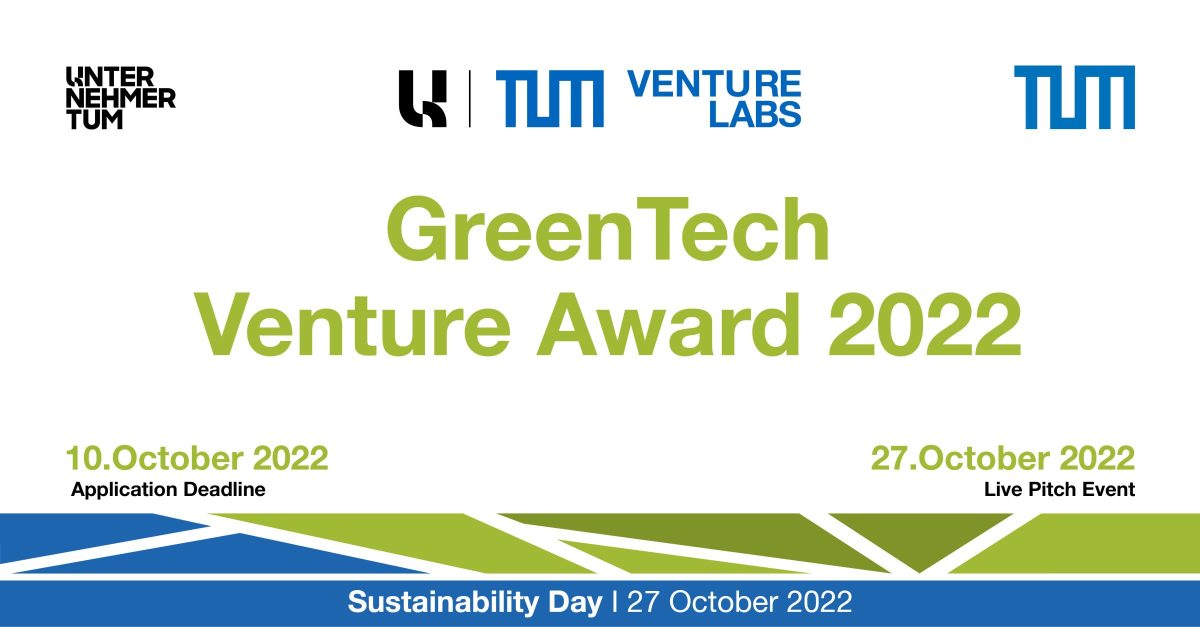 Greentech Venture Award @TUM Sustainability Day