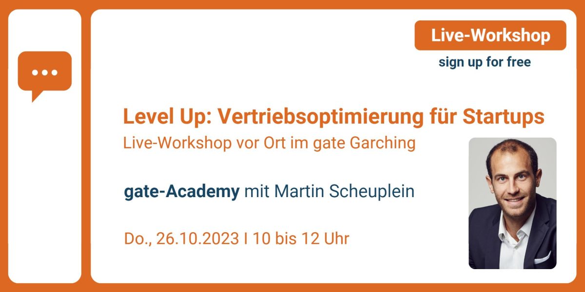 gate-Academy: Level Up - Vertriebsoptimierung für Startups